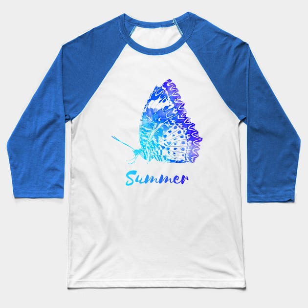 Summer Butterfly Baseball T-Shirt by serre7@hotmail.fr